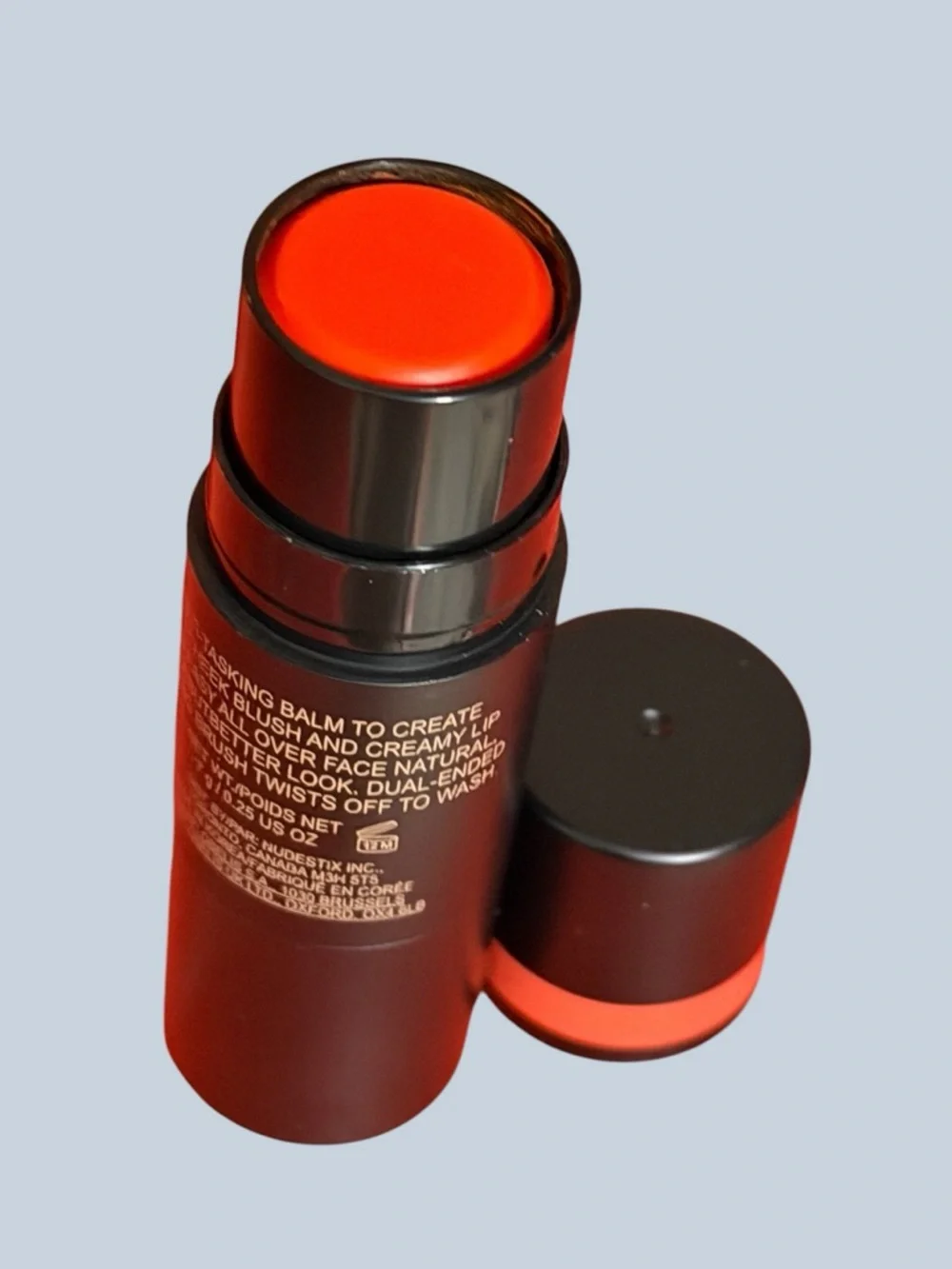 Nude Stix Multi tasking Balm in PICANTE Bright Red Orange Cream Stick